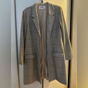 BB Dakota Mid-length Plaid Coat